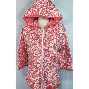 Christopher & Banks Pink &‎ White Floral Sweater M